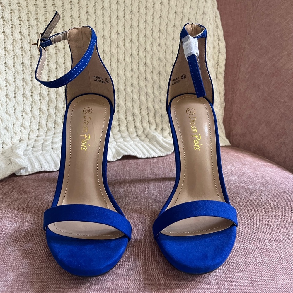 Royal Blue Sandal Heels
